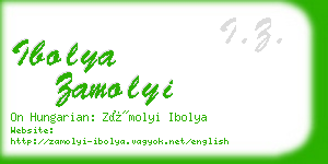 ibolya zamolyi business card